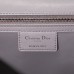Dior Caro Calfskin, Gray, Deep Silver Hardware, Medium (25.5x15.5x8cm)