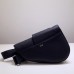 Dior 2023 New Men's Saddle, Black Full Leather, Style: 83146, Size: 20x28.6x5cm