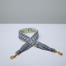 Dior Oblique Shoulder Strap, Classic Gray, Gold Hardware