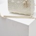 Lady Dior Mini 17cm, Three Blocks, Milk White, Champagne Gold Hardware