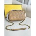 Fendi Baguette Medium 24 Chain Light Brown All Leather Gold Buckle 24x14.5x7cm 7001