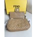 Fendi Baguette Medium 24 Chain Light Brown All Leather Gold Buckle 24x14.5x7cm 7001