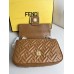 Fendi Baguette Medium 24 Chain Dark Brown All Leather Gold Buckle 24x14.5x7cm 7001