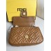 Fendi Baguette Medium 24 Chain Dark Brown All Leather Gold Buckle 24x14.5x7cm 7001