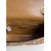 Fendi Baguette Medium 24 Chain Dark Brown All Leather Gold Buckle 24x14.5x7cm 7001