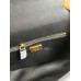 Fendi Baguette Medium 24 Chain Black All Leather Gold Buckle 24x14.5x7cm 7001