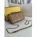 Fendi Baguette Mini 19 Chain Yellow All Leather Gold Buckle 19x11.5x4cm