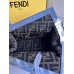 Fendi First 25 All Leather Embossed White 25x18x9cm