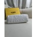 Fendi First 25 All Leather Embossed White 25x18x9cm