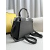 Fendi Peekaboo Small 23 Dark Gray Silver Hardware 23x18x12cm 8BN266