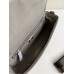 Fendi Baguette Medium 26 Gray Canvas Gold Buckle 26x13x6cm