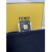 Fendi Baguette Medium 26 Black Canvas Gold Buckle 26x13x6cm