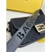 Fendi Baguette Medium 26 Black Canvas Gold Buckle 26x13x6cm