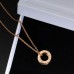 Bvlgari B.ZERO1 Necklace Spring Rose gold with side diamonds (Only 1 pcs of free zone each order)