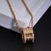 Bvlgari B.ZERO1 Necklace Spring Rose gold with side diamonds (Only 1 pcs of free zone each order)