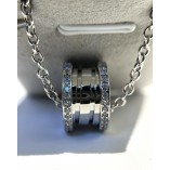 Bvlgari B.ZERO1 Necklace spring silver with side diamonds (Only 1 pcs of free zone each order)