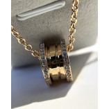 Bvlgari B.ZERO1 Necklace spring gold with side diamonds (Only 1 pcs of free zone each order)