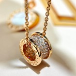 Bvlgari B.ZERO1 Necklace Gold slim waist full diamonds (Only 1 pcs of free zone each order)