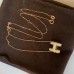 Hermes HERMÈS Pop H Necklace Pendant White/Rose Gold (Only 1 pcs of free zone each order)