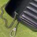 Gucci GG Marmont Geometric Mini, 16.5, Black, Silver Hardware, Size: 16.5x10x5cm, Model: 476433