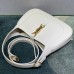 Gucci Jackie 1961, Full Leather, Imported Italian Leather, Small 27.5cm, White, Gold Hardware, Size: 27.5x19x4cm, Model: 636706