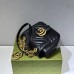 Gucci GG Marmont 18cm, Square, Black, Gold Hardware, Size: 18x13.5x8cm, Model: 739682