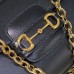 Gucci Horsebit 1955, New Full Leather, Black, Gold Hardware, Size: 22x16x10.5cm, Model: 703848