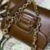 Gucci Horsebit 1955, New Full Leather, Brown, Gold Hardware, Size: 22x16x10.5cm, Model: 703848
