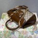 Gucci Horsebit 1955, New Full Leather, Brown with Monogram, Gold Hardware, Size: 22x16x10.5cm, Model: 703848