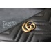 Gucci GG Marmont Wallet, Zipper Closure, Long, Black, Gold Hardware, Size: 19x9x3cm, Model: 443436