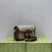 Gucci Horsebit 1955, Baguette, Monogram, Gold, Model: 735178, Size: 24x12x6cm