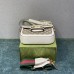 Gucci Horsebit 1955 Mini Bag, White, Monogram, Model: 658574, Size: 20.5x14.5x5.5cm