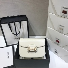 Gucci Horsebit 1955 Medium, 25, White, Full Leather, Model: 602204, Size: 25x18x8cm