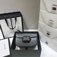 Gucci Horsebit 1955 Medium, 25, Black, Full Leather, Model: 602204, Size: 25x18x8cm