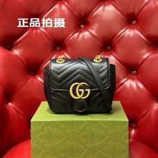 Gucci GG Marmont 2.0, Black, 18cm, Model: 739682, Size: 18x13.5x8cm