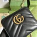 Gucci GG Marmont Wallet, Black, Gold Hardware, Full Leather, Model: 474813, Size: 11.5x10x2.5cm