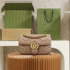 Gucci GG Marmont, 22cm, Pink, Model: 446744, Size: 22x13x6cm