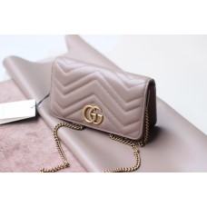 Gucci GG Marmont Mini, 18cm, Pink, Model: 488426, Size: 18x10.5x4.5cm