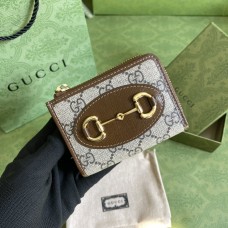 Gucci 1955 Horsebit Wallet, Brown, Monogram, Model: 644459, Size: 11x9x2.5cm