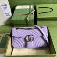 Gucci GG Marmont, Purple, 26cm, Model: 443497, Size: 26x15x7cm