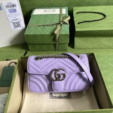 Gucci GG Marmont, Purple, 23cm, Model: 446744, Size: 23x14x6cm