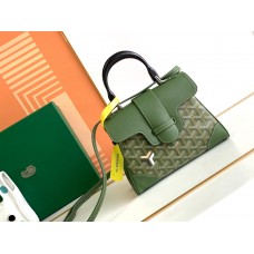 Goyard Saigon Saïgon Mini 21 Green Size: 21x14x8.5cm