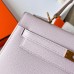 Hermes Hermès Kelly 25cm Epsom  leather 09 Dreamy Pink Purple  Waxed Thread  Gold Hardware Hand-Stitched 