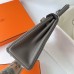 Hermes Hermès Kelly 25cm Togo 8F Tin Grey Waxed Thread Silver Hardware Hand-Stitched