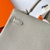 Hermes Hermès Kelly 25cm Togo Ck80 Pearl Grey Waxed Thread Silver Hardware Hand-Stitched