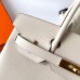 Hermes Hermès Birkin 30cm Epsom Ck10 Milk White Waxed Thread Gold Hardware Hand-Stitched