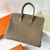 Hermes Hermès Birkin 30cm and 35cm Togo Ck18 Elephant Grey Waxed Thread Silver Hardware Hand-Stitched