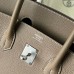 Hermes Hermès Birkin 30cm and 35cm Togo Ck18 Elephant Grey Waxed Thread Silver Hardware Hand-Stitched