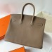 Hermes Hermès Birkin 35cm Togo Ck18 Elephant Grey Waxed Thread Gold Hardware Hand-Stitched