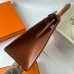 Hermes Hermès Kelly 25cm Barenia Smooth Grain Saddle Leather Waxed Thread Gold Hardware Hand-Stitched
